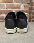 RICK OWENS MAINLINE LEATHER RAMONE LOWS ‘PLUM’