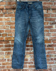 EVISU GENES THIN GULL SLIM STRAIGHT DENIM ‘FADED INDIGO/WHITE’