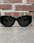 BALENCIAGA BLACK OVAL SUNGLASSES ‘BLACK/GOLD’