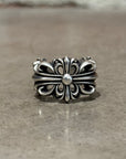 CHROME HEARTS DOUBLE FLORAL RING ‘SILVER’