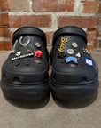 BALENCIAGA X CROCS EMBELLISHED RUBBER MULES ‘BLACK’