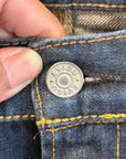 EVISU LOT 0000 PAINTBRUSH DIACOCK DENIM 'INDIGO/WHITE'