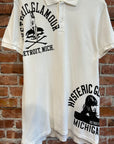 HYSTERIC GLAMOUR DETROIT PIN-UP POLO 'WHITE/BLACK'