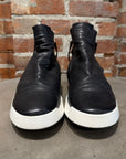 CINZIA ARAIA HIGHTOP LEATHER SNEAKERS ‘BLACK’