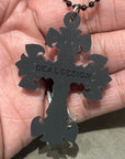DEAL DESIGN SILICONE GL CROSS NECKLACE ‘BLACK’