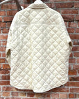BOTTEGA VENETA QUILTED OVERSHIRT JACKET 'SEA SALT'