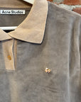 ACNE STUDIOS VELVET POLO SHIRT ‘TAUPE’
