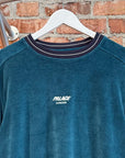 PALACE TERRYCLOTH LOGO CREWNECK ‘TEAL