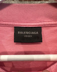 BALENCIAGA SS22 MULTI LOGO OVERSIZED TEE ‘PINK’