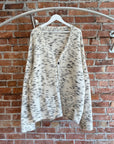 ACNE STUDIOS SPOTTED WOOL BLEND CARDIGAN ‘OFF WHITE’