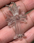 CHROME HEARTS SILICHROME CROSS NECKLACE ’CLEAR’