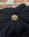 CHROME HEARTS TRIPLE STAR PATCH CASHMERE BEANIE ‘BLACK’
