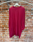 RICK OWENS SS23 EDFU DROP SHOULDER 3/4 TEE ‘FUCHSIA’