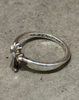 CHROME HEARTS DIAMOND CROSS BUBBLEGUM RING ‘SILVER’