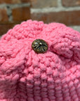 CHROME HEARTS CASHMERE CROSS PATCH BEANIE ‘PINK’
