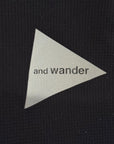 AND WANDER LIGHT POLYESTER PULLOVER ‘BLACK’