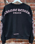 CHROME HEARTS MATTY BOY FLORAL CREWNECK ‘BLACK/PINK’