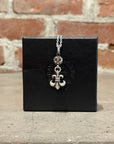 CHROME HEARTS FLEUR CROSSBALL NECKLACE ‘SILVER’