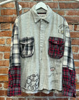 SATOSHI NAKAMOTO SS26 NESSA PATCHWORK FLANNEL ‘MULTI’