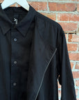 YOHJI YAMAMOTO GROUND Y DOUBLE LAYERED BUTTON UP ‘BLACK’