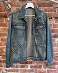 NUMBER (N)INE ZIPPO DISTRESSED DENIM JACKET ‘VINTAGE WASH’