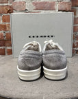 RICK OWENS DRKSHDW BLISTERED SUEDE LOW VINTAGE SNEAKER ‘OYSTER’