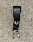 CHROME HEARTS LEATHER HEART BELT LOOP ‘BLACK/SILVER’
