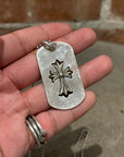 CHROME HEARTS CROSS DOG TAG NECKLACE ‘SILVER’