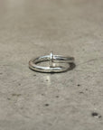 CHOME HEARTS FLAT-TOP NAIL RING ‘SILVER’