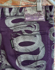 HYSTERIC GLAMOR 1990s SNAKE PRINT DENIM ‘PURPLE’