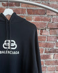 BALENCIAGA BB LOGO OVERSIZED HOODIE ‘BLACK’