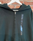 BALENCIAGA FW22 SAMPLE SIZE STICKER ZIP HOODIE ‘DARK GREEN’