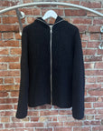 OUR LEGACY FULL ZIP MOHAIR HOODIE ‘BLACK’
