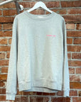 HELMUT LANG EMBROIDERED WORDMARK CREWNECK ‘GREY’
