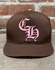 CHROME HEARTS CH LOGO BASEBALL HAT ‘BROWN/PINK’