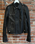 RICK OWENS X SUIC*DE SS26 TEMPLE VEGA LEATHER JACKET ‘BLACK’
