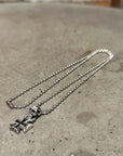 DEAL DESIGN SKULL CROSS NECKLACE ‘SILVER’