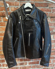 OUR LEGACY HELLRAISER LEATHER BIKER JACKET ‘BLACK’