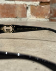 GUCCI DOUBLE G OVAL FRAME SUNGLASSES ‘BLACK’