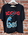 GUCCI x FREYA HARTAS SNAKE GRAPHIC TEE ‘BLACK’