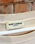 SAINT LAURENT SS17 MINI LOGO CREWNECK ‘CREAM’
