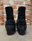 SAINT LAURENT FW13 SUEDE WYATT HARNESS BOOTS ‘BLACK’