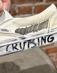 PALY HOLLYWOOD 1 OF 1 HAND PAINTED VANS SLIP ONS ‘WHITE’