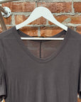 RICK OWENS EXTENDED LEVELS TEE ‘BROWN’