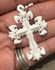 DEAL DESIGN SILICONE GL CROSS NECKLACE ‘WHITE’