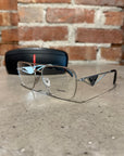 PRADA TRIANGLE BADGE GLASSES 'SILVER/BLACK'