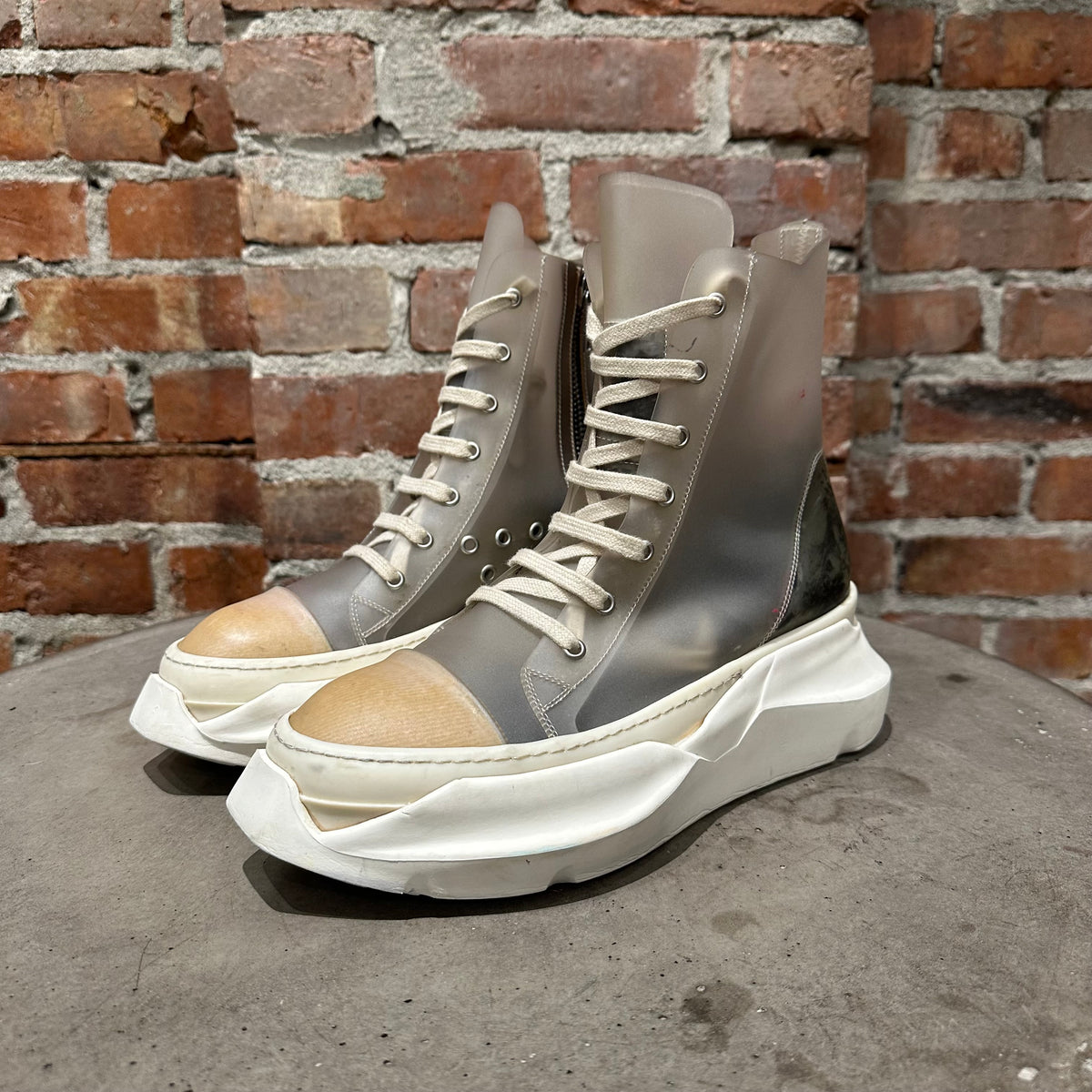 【m】RICK OWENS DRKSHDW Abstract Sneak RICK OWENS DRKSHDW TRANSLUCENT ABSTRACT RAMONES 'CLEAR' – Sadō Room