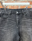 BASKETCASE WIDE BAGGY DENIM SHORTS ‘BLACK’