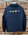 ACNE STUDIOS FACE PATCH PADDED BOMBER JACKET ‘NAVY’