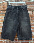 BASKETCASE WIDE BAGGY DENIM SHORTS ‘BLACK’